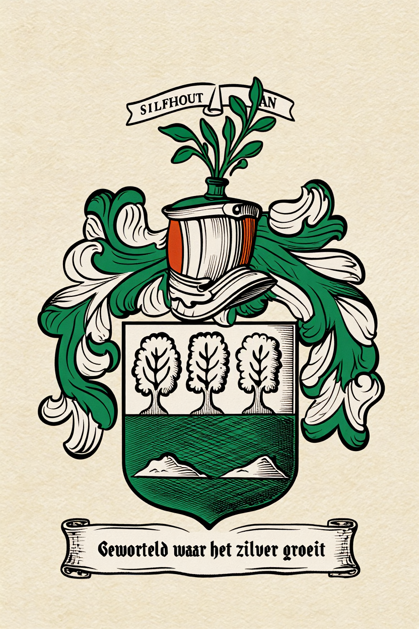 Familiewapen van de achternaam SILFHOUT VAN (vergrendeld)