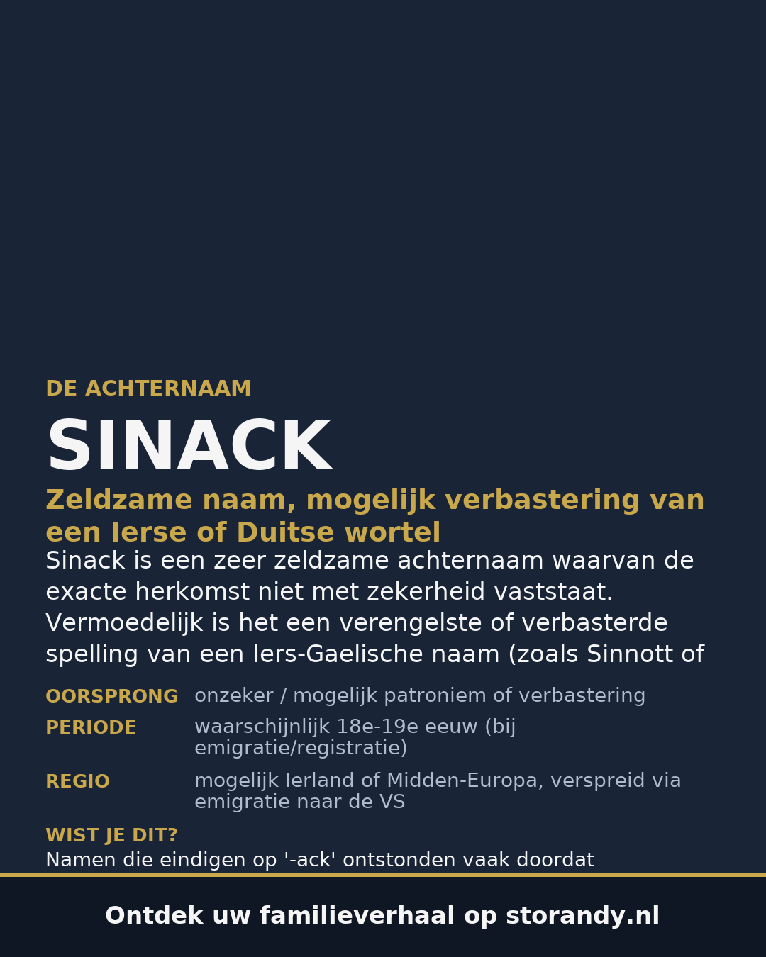 Familiewapen van de achternaam SINACK