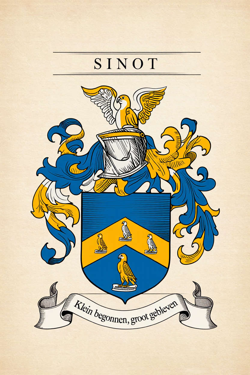 Familiewapen van de achternaam SINOT (vergrendeld)