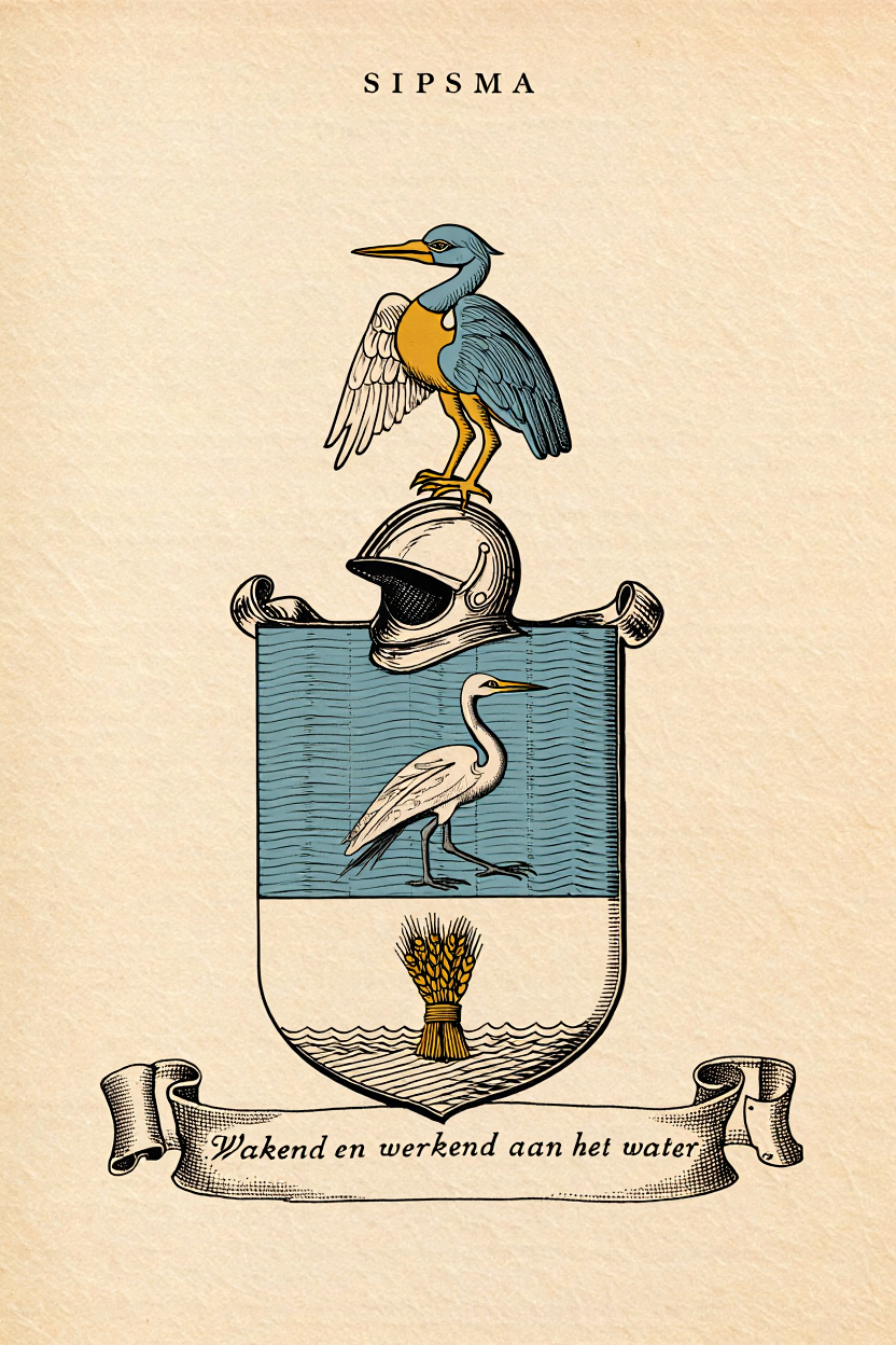 Familiewapen van de achternaam SIPSMA (vergrendeld)