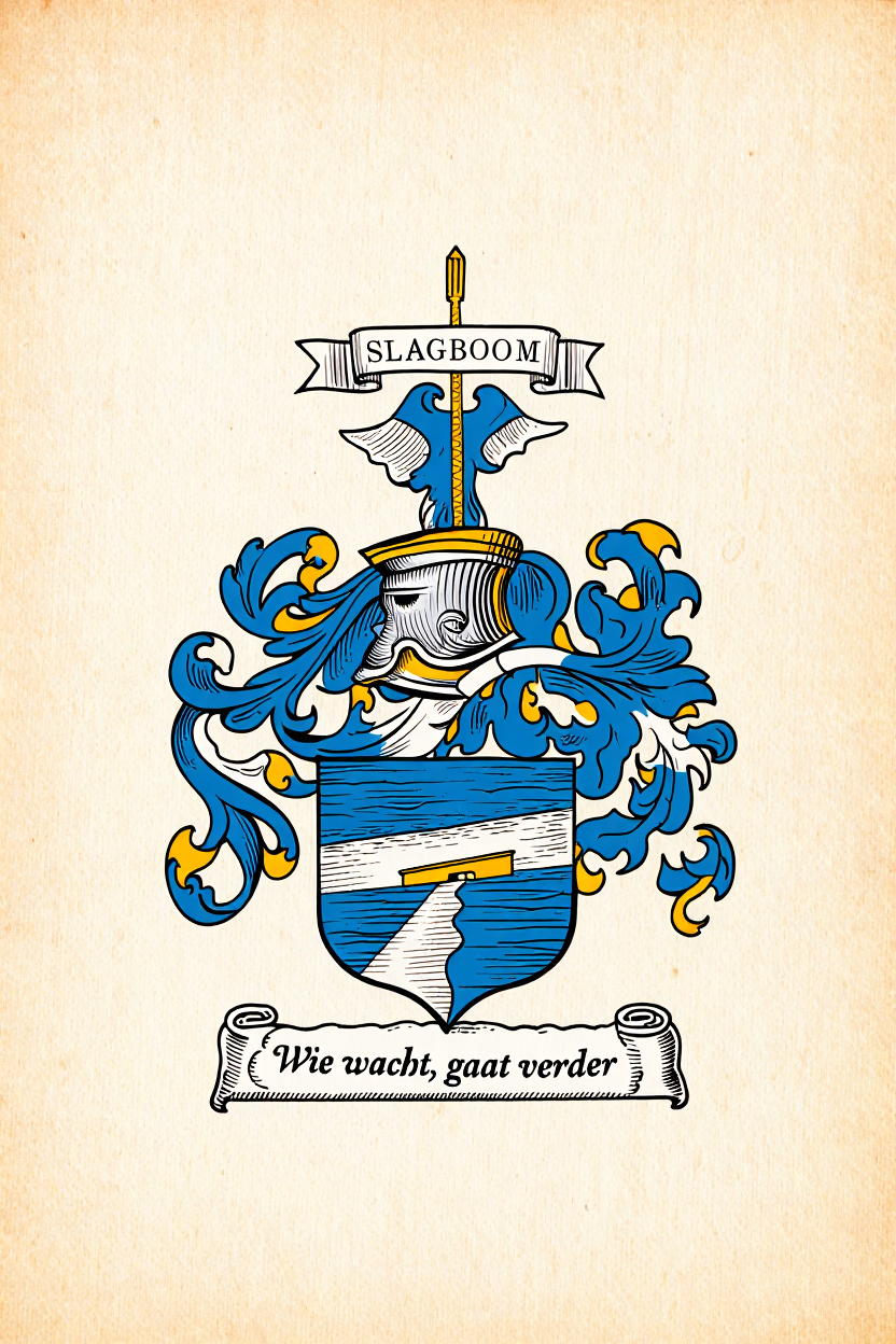 Familiewapen van de achternaam SLAGBOOM (vergrendeld)