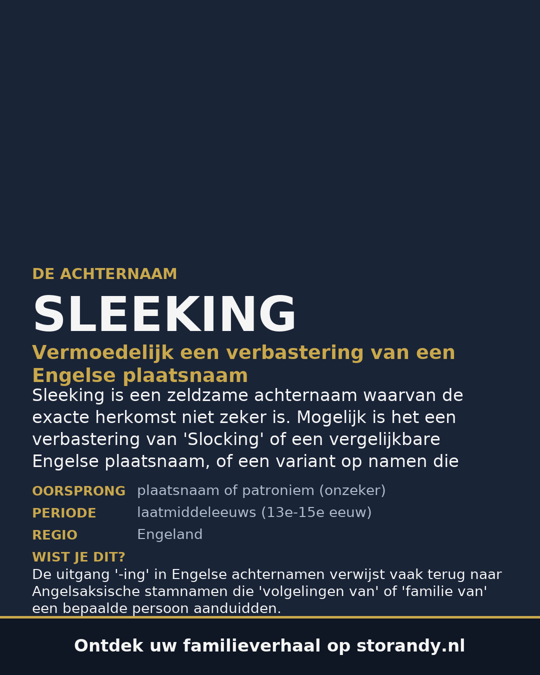 Familiewapen van de achternaam SLEEKING