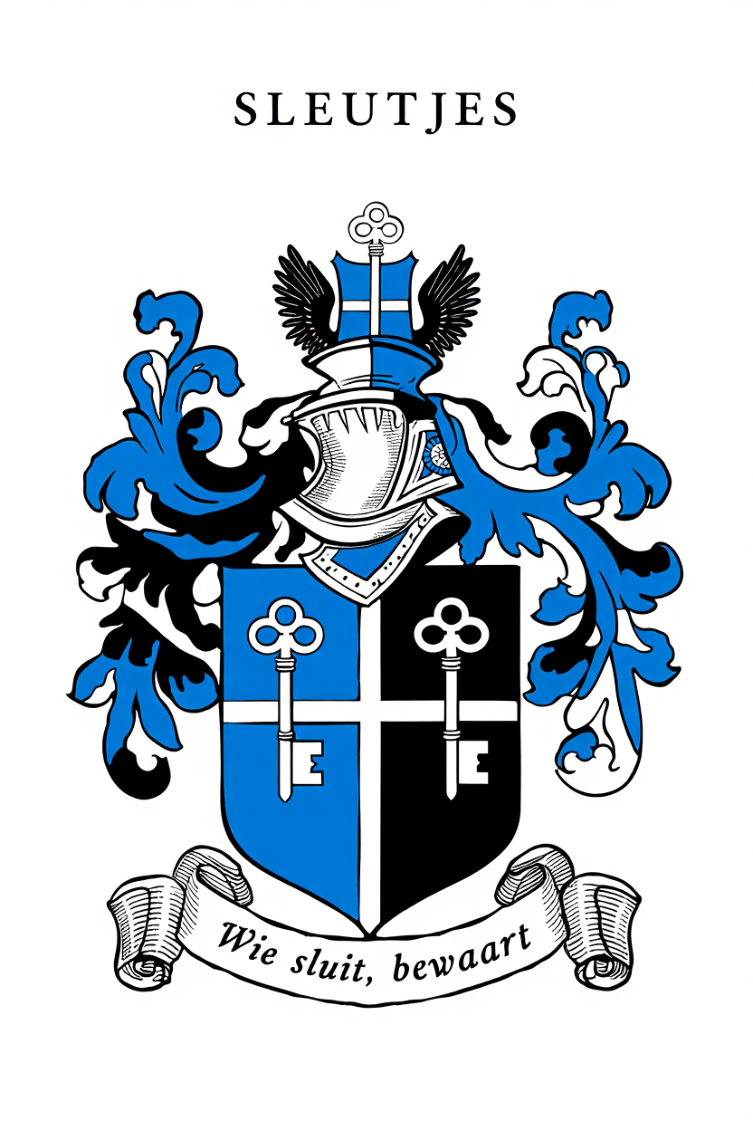 Familiewapen van de achternaam SLEUTJES (vergrendeld)