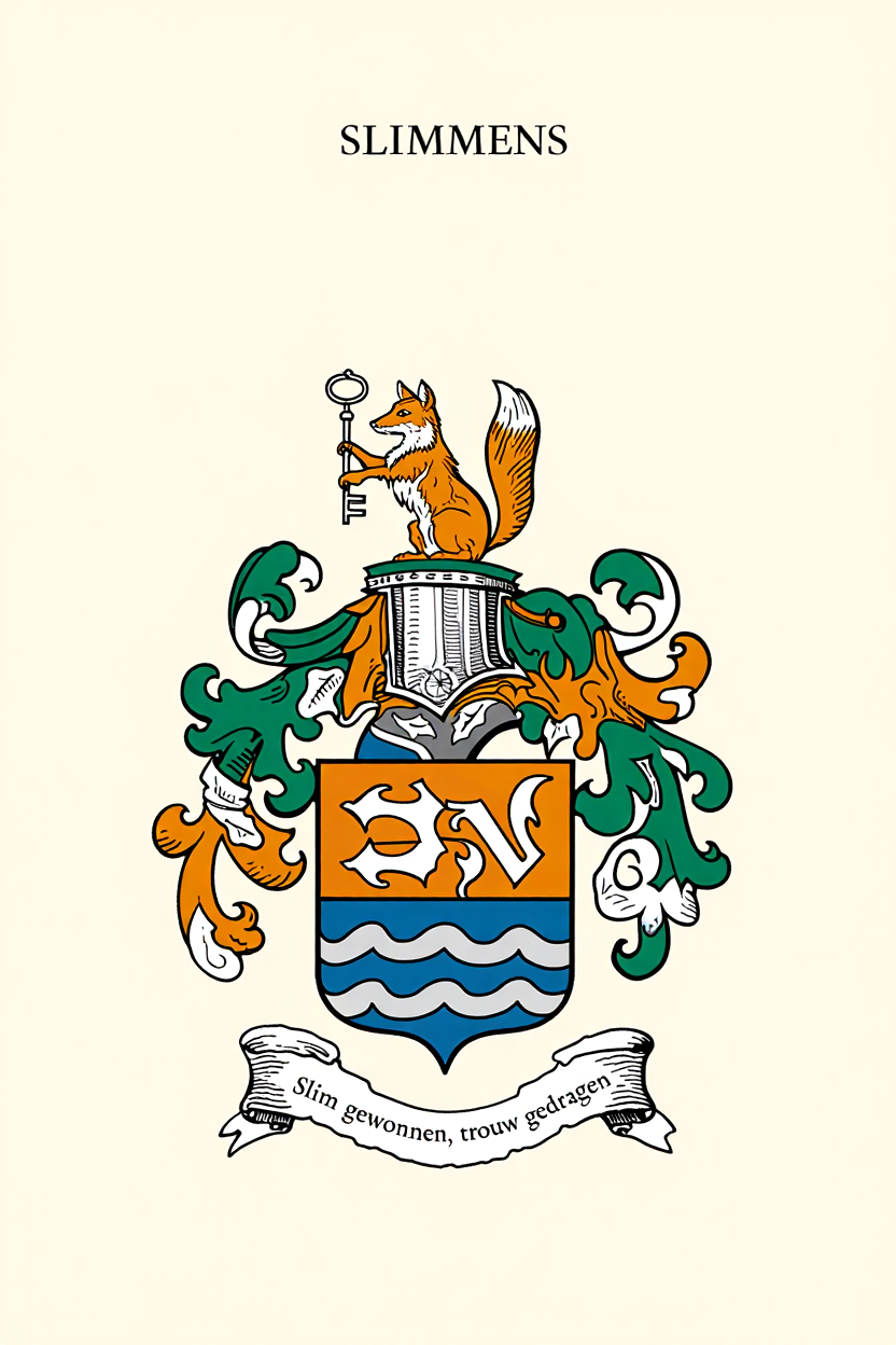 Familiewapen van de achternaam SLIMMENS (vergrendeld)