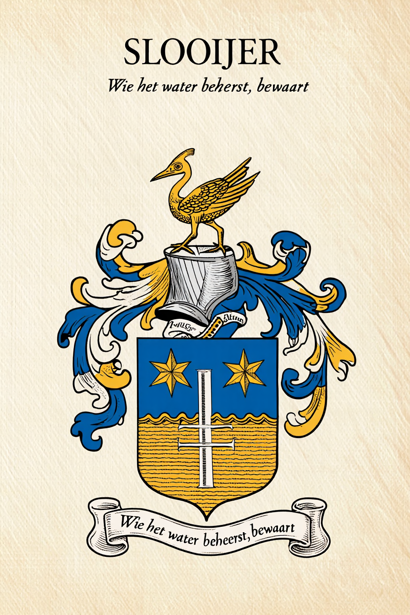 Familiewapen van de achternaam SLOOIJER (vergrendeld)