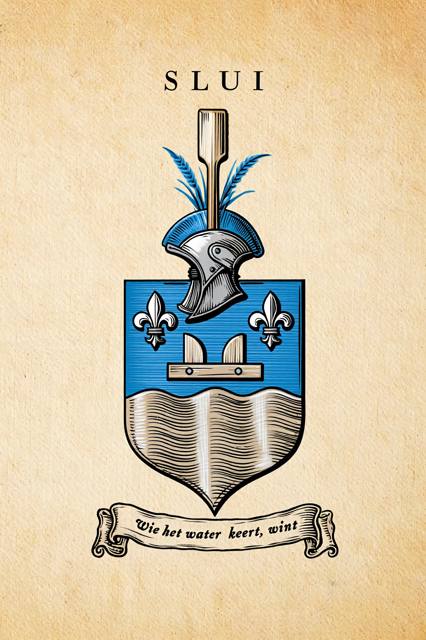 Familiewapen van de achternaam SLUI (vergrendeld)