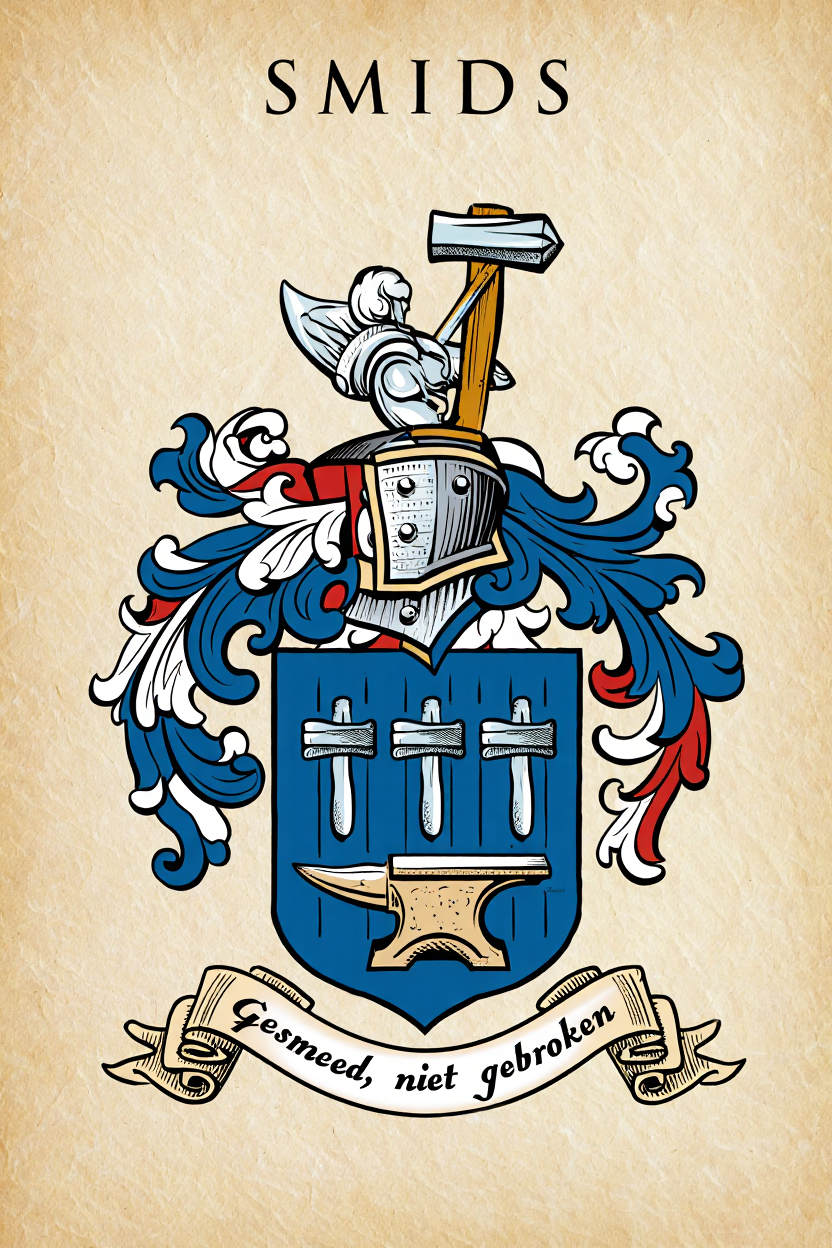 Familiewapen van de achternaam SMIDS (vergrendeld)