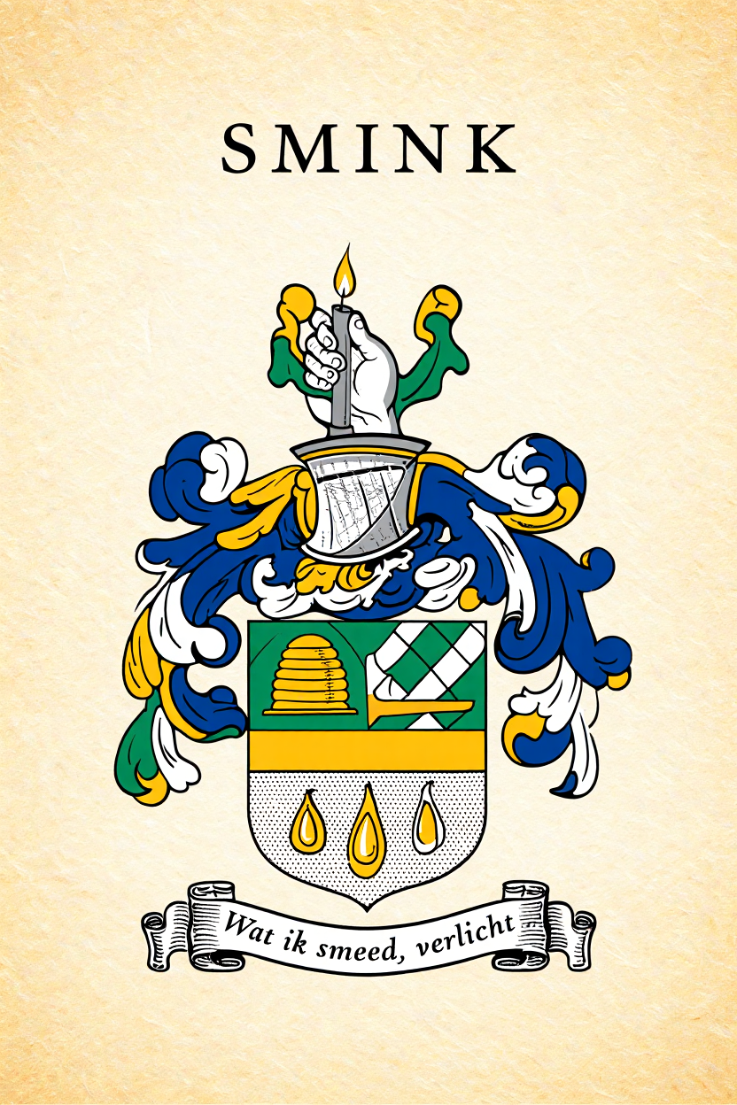 Familiewapen van de achternaam SMINK (vergrendeld)