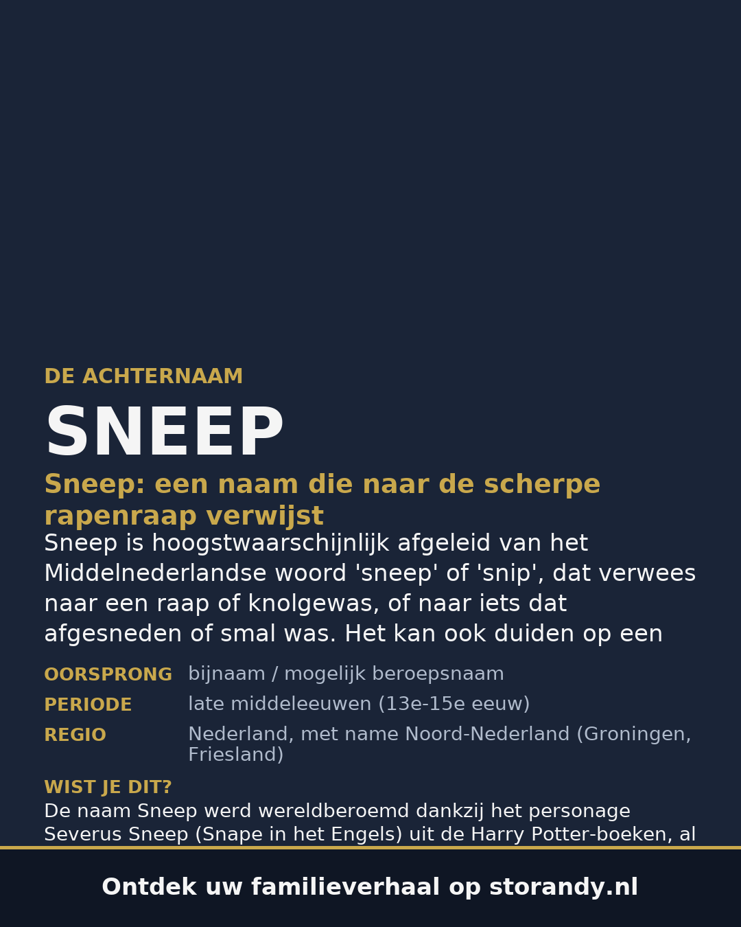 Familiewapen van de achternaam SNEEP (vergrendeld)