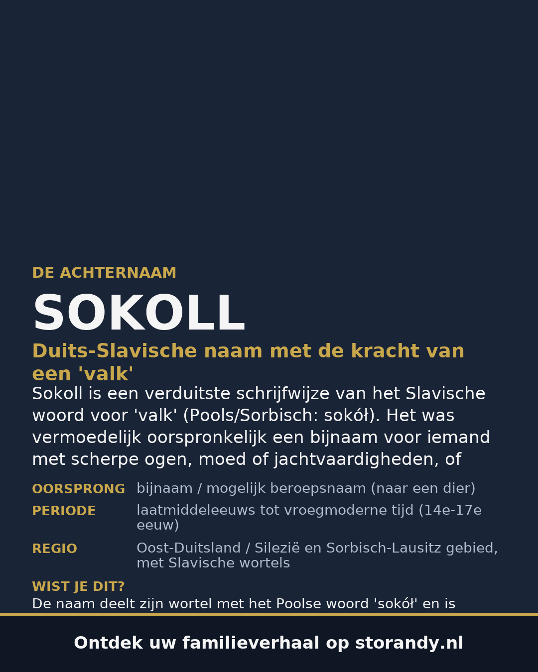 Familiewapen van de achternaam SOKOLL