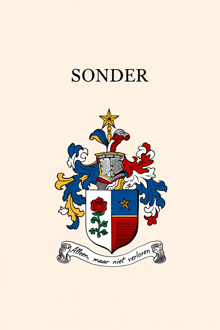 Familiewapen van de achternaam SONDER (vergrendeld)