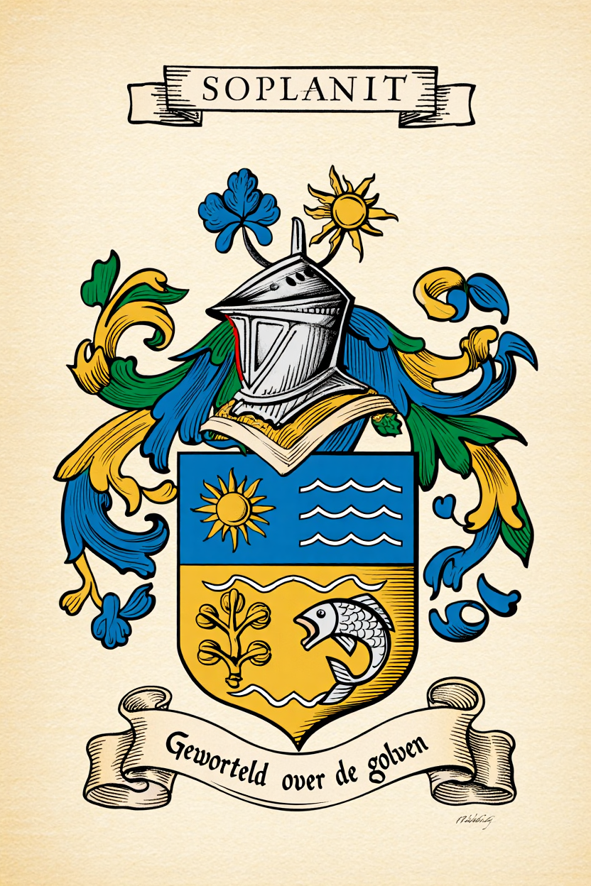 Familiewapen van de achternaam SOPLANIT (vergrendeld)