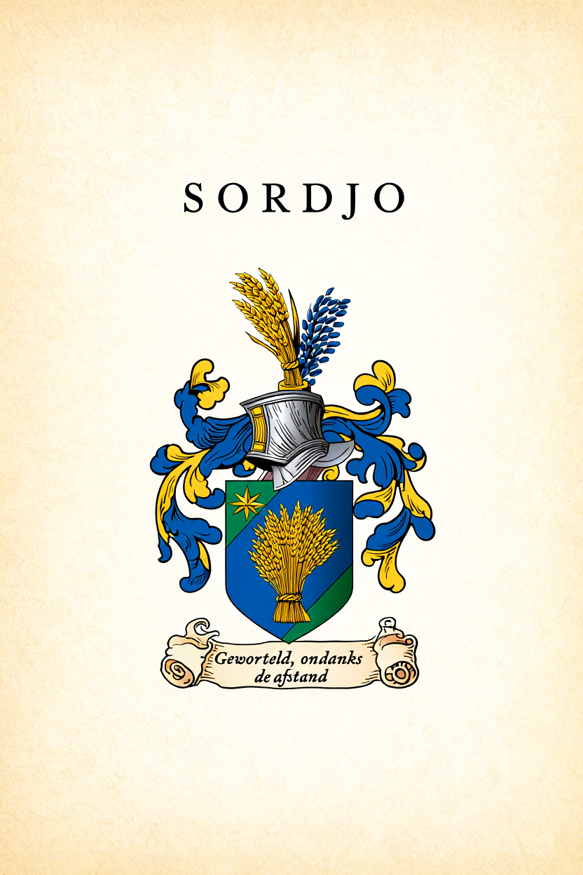 Familiewapen van de achternaam SORDJO (vergrendeld)