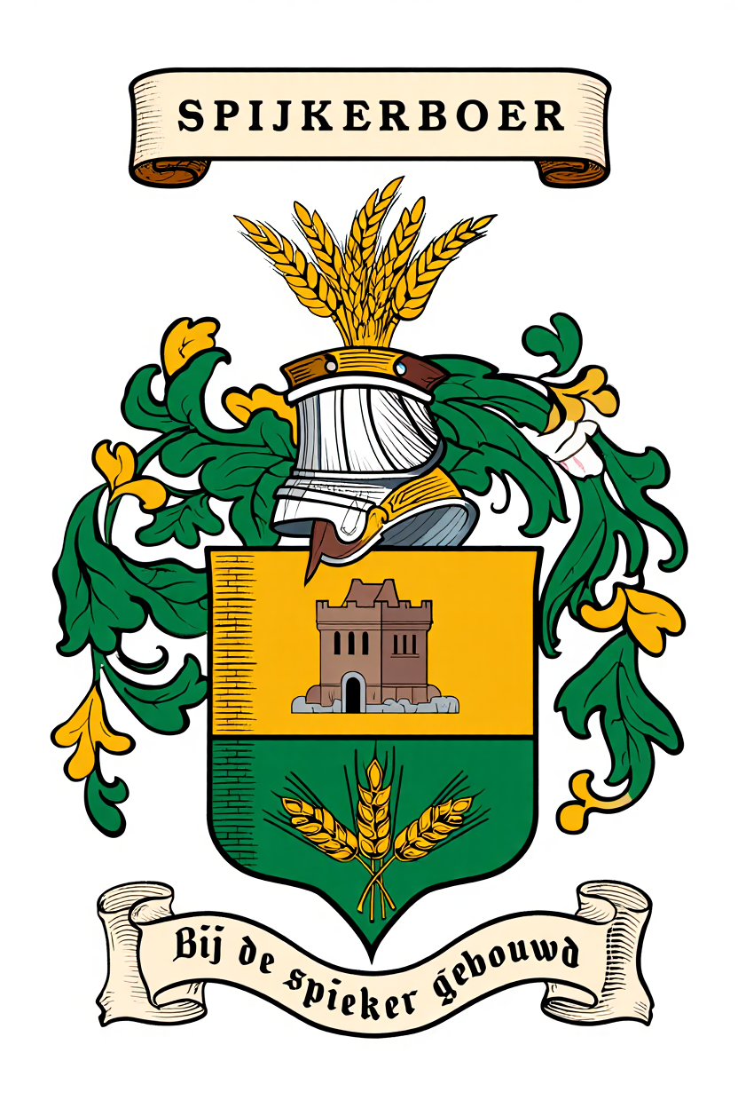 Familiewapen van de achternaam SPIJKERBOER (vergrendeld)
