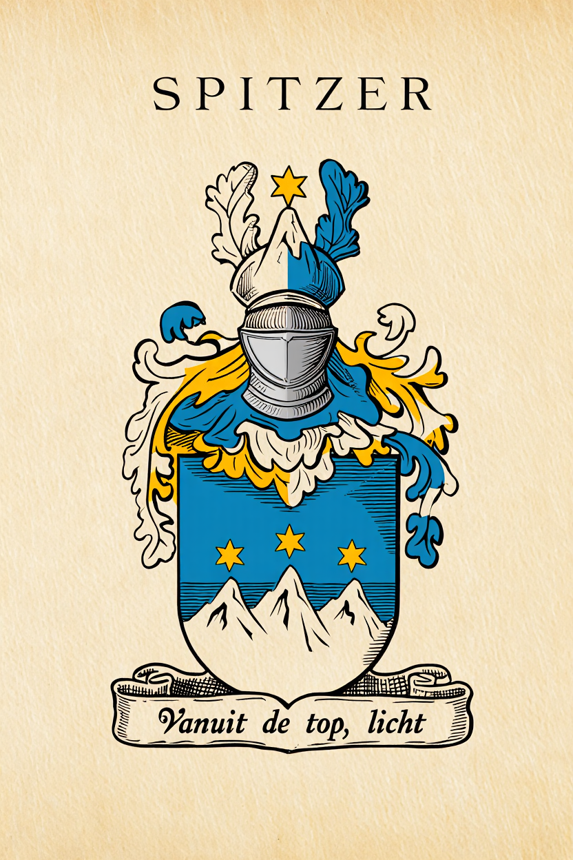 Familiewapen van de achternaam SPITZER (vergrendeld)