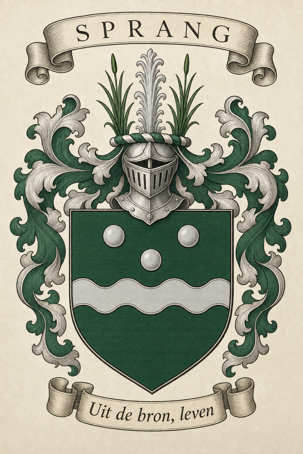 Familiewapen van de achternaam SPRANG (vergrendeld)