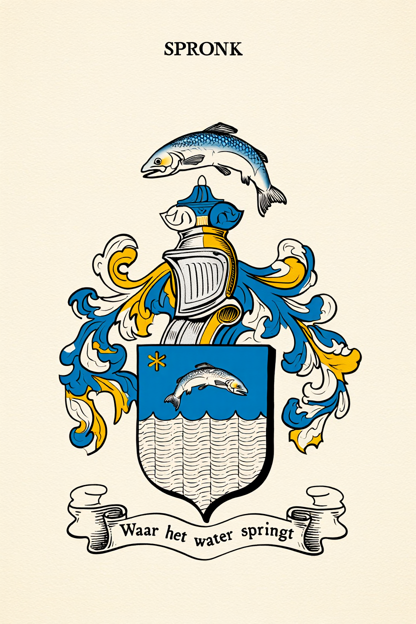 Familiewapen van de achternaam SPRONK