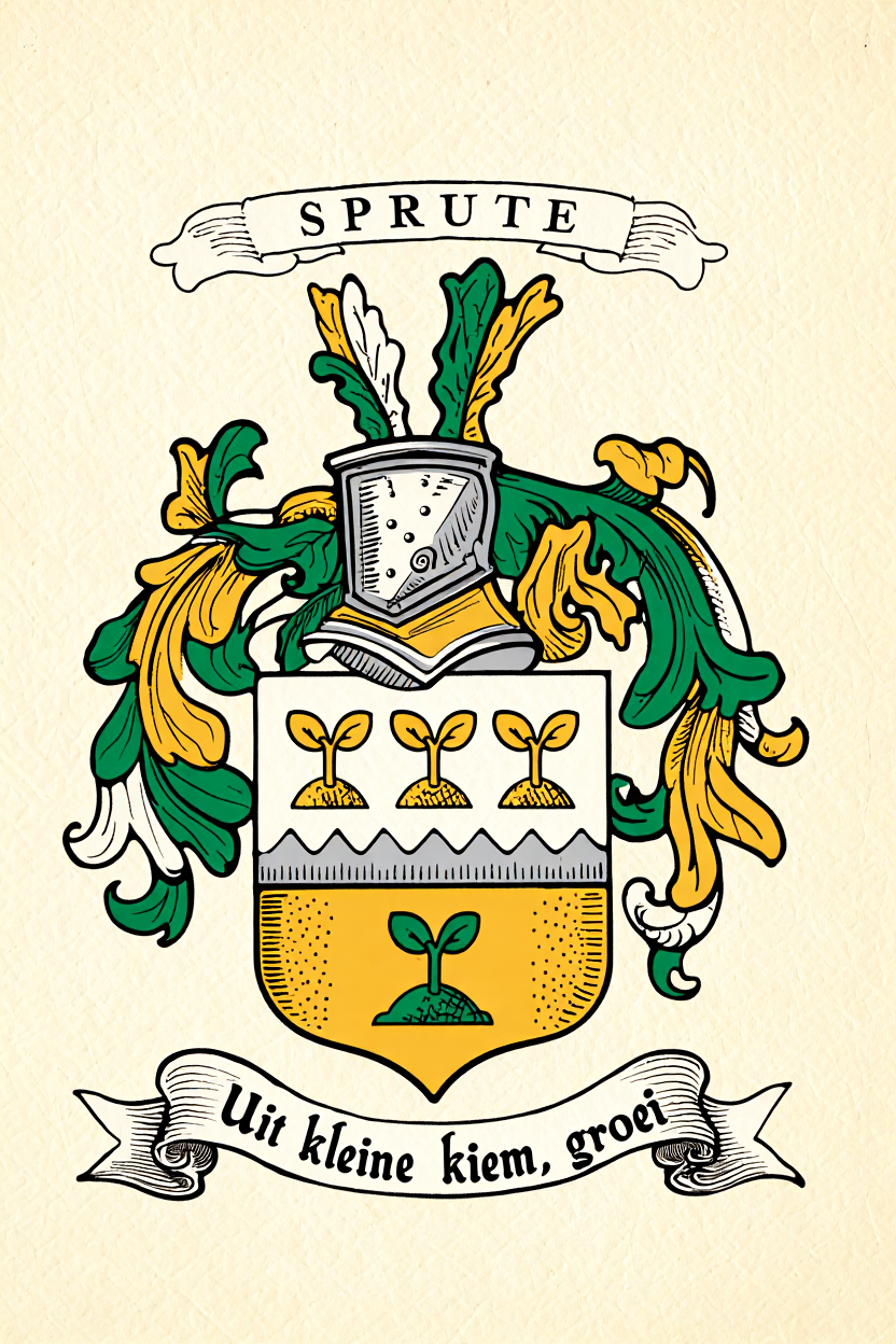 Familiewapen van de achternaam SPRUTE (vergrendeld)
