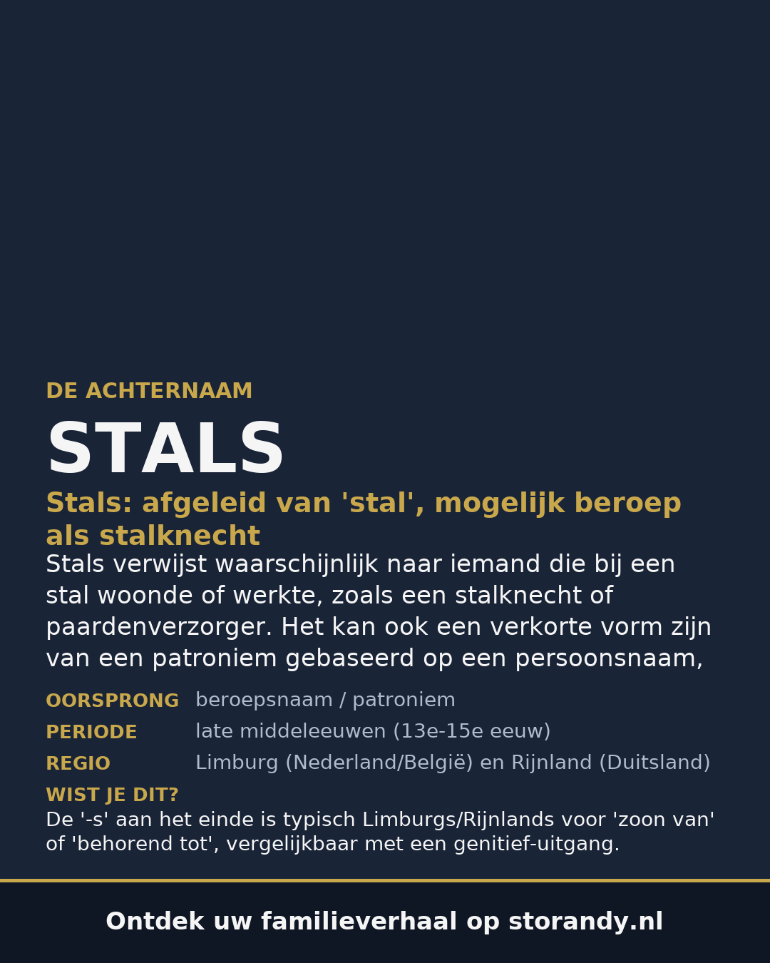 Familiewapen van de achternaam STALS