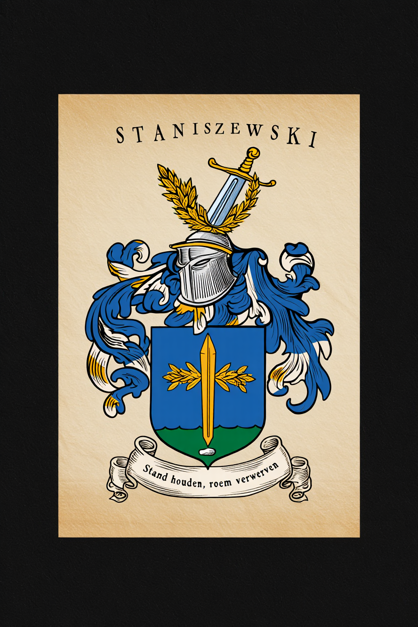 Familiewapen van de achternaam STANISZEWSKI (vergrendeld)