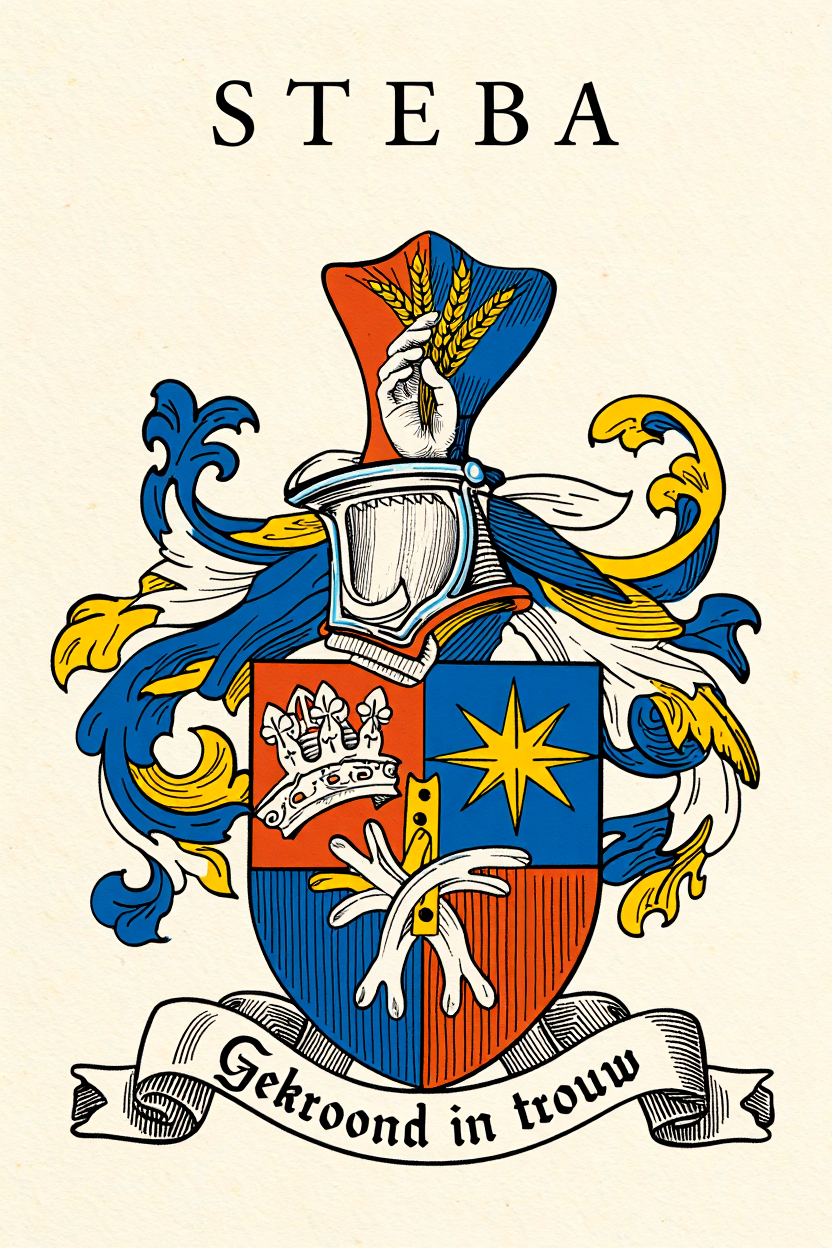 Familiewapen van de achternaam STEBA (vergrendeld)