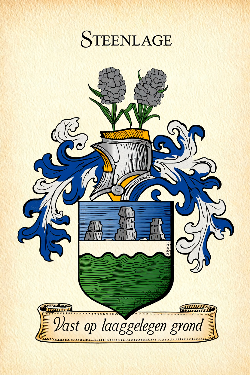Familiewapen van de achternaam STEENLAGE (vergrendeld)