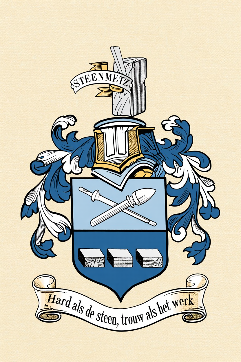 Familiewapen van de achternaam STEENMETZ (vergrendeld)