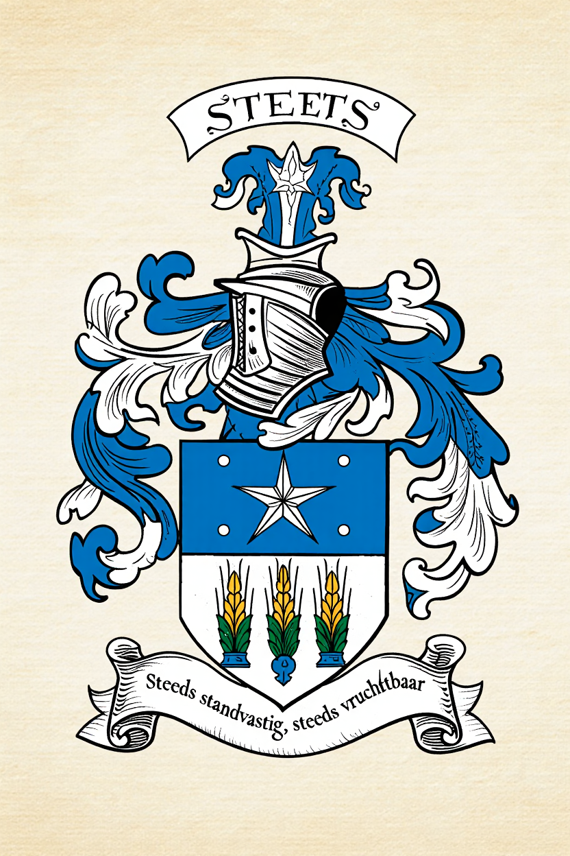 Familiewapen van de achternaam STEETS (vergrendeld)