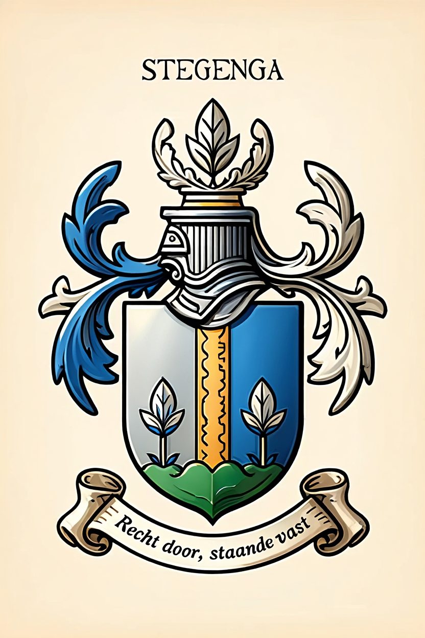 Familiewapen van de achternaam STEGENGA (vergrendeld)