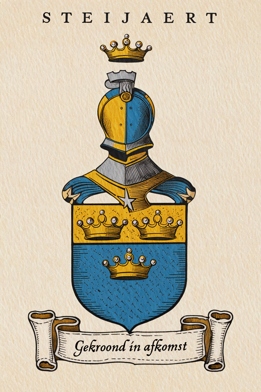 Familiewapen van de achternaam STEIJAERT (vergrendeld)