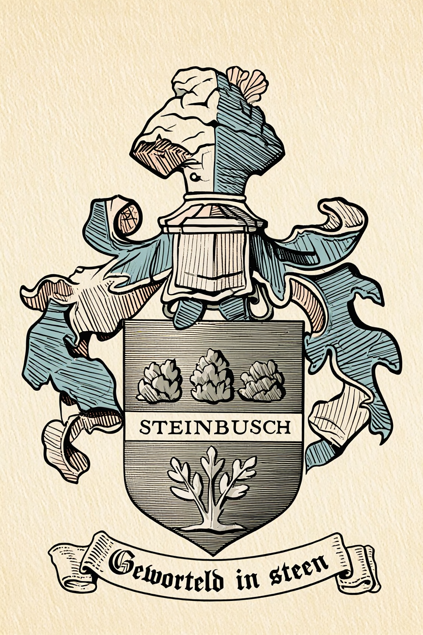 Familiewapen van de achternaam STEINBUSCH (vergrendeld)