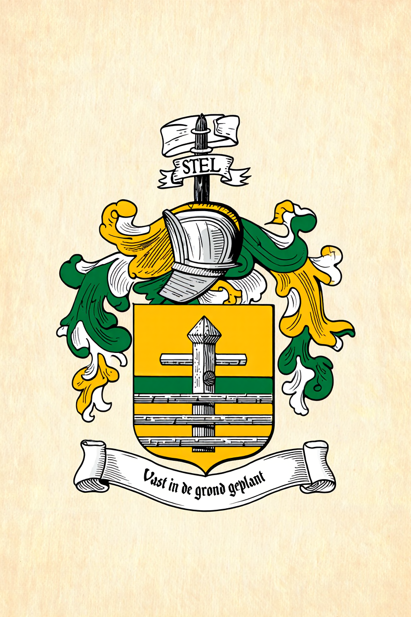 Familiewapen van de achternaam STEL (vergrendeld)