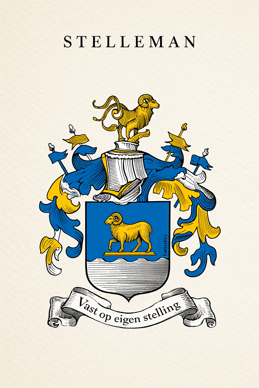 Familiewapen van de achternaam STELLEMAN (vergrendeld)