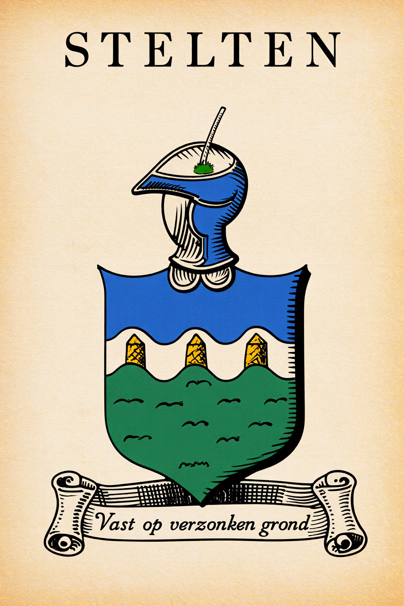 Familiewapen van de achternaam STELTEN (vergrendeld)