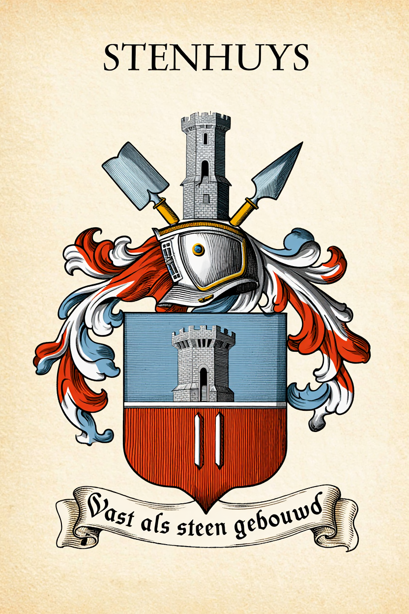 Familiewapen van de achternaam STENHUYS (vergrendeld)