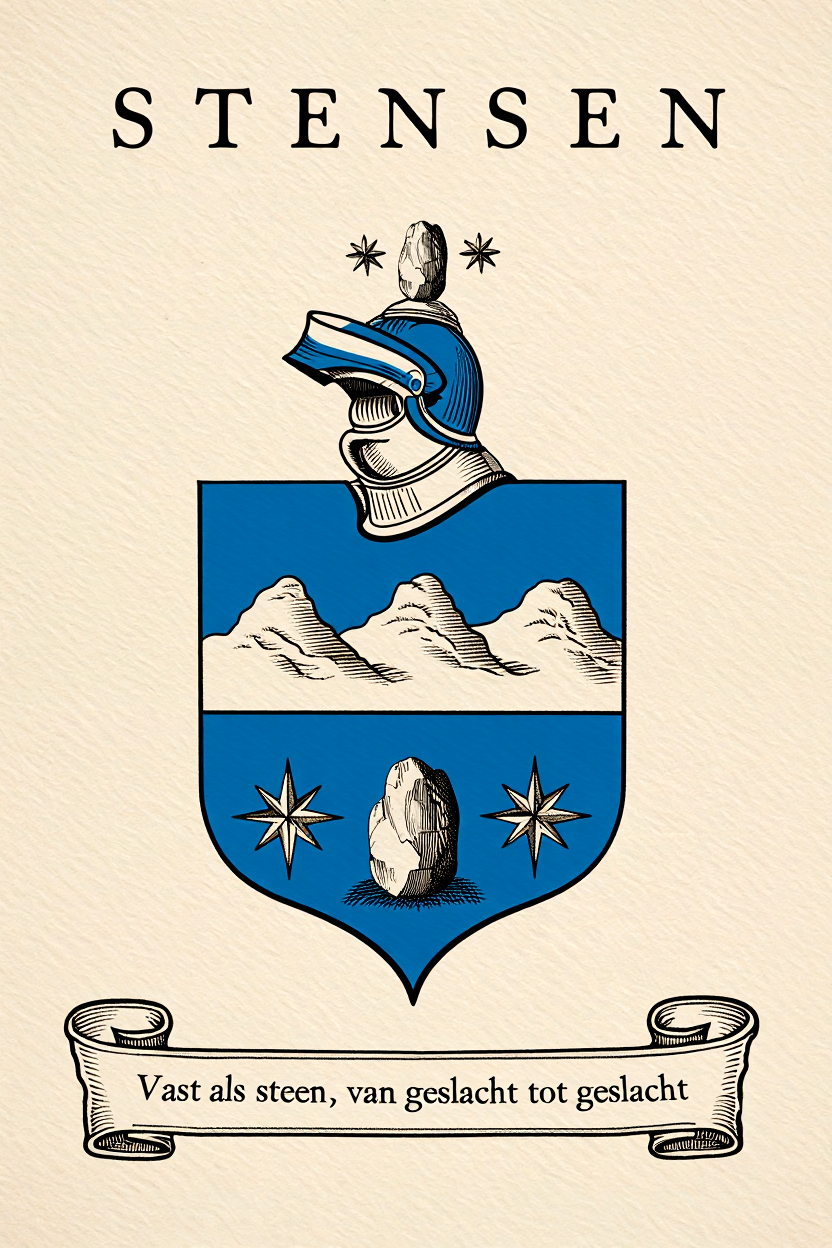 Familiewapen van de achternaam STENSEN (vergrendeld)