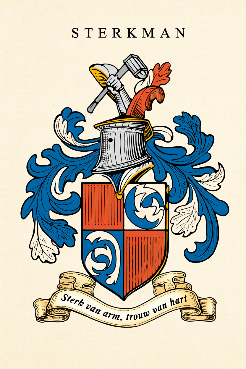 Familiewapen van de achternaam STERKMAN (vergrendeld)