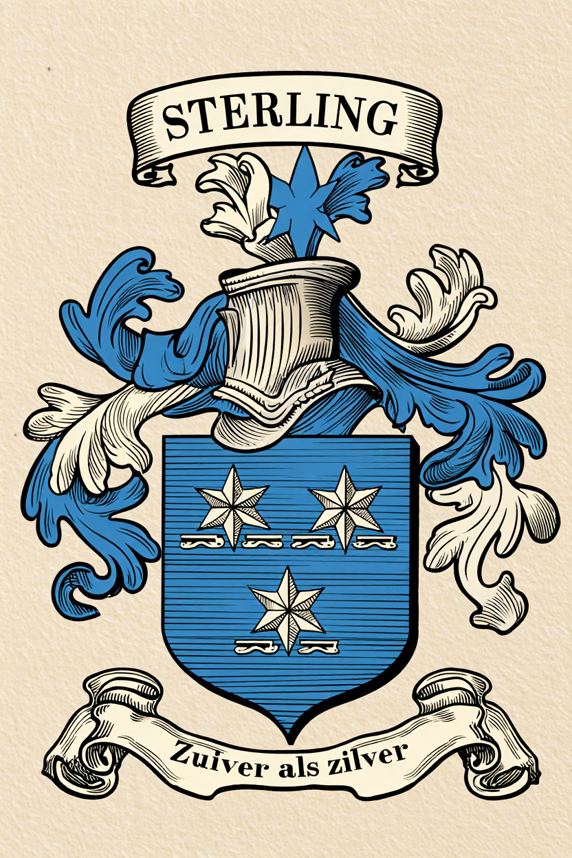Familiewapen van de achternaam STERLING (vergrendeld)
