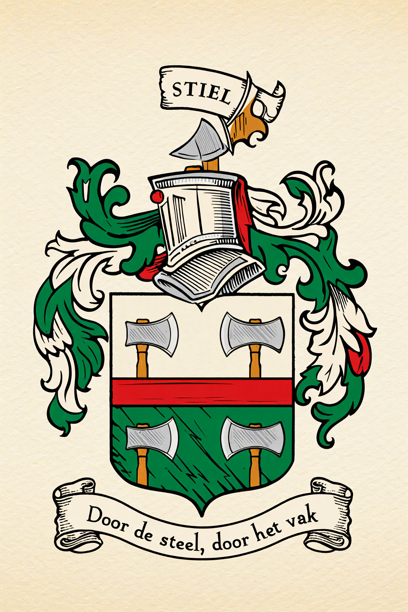 Familiewapen van de achternaam STIEL (vergrendeld)
