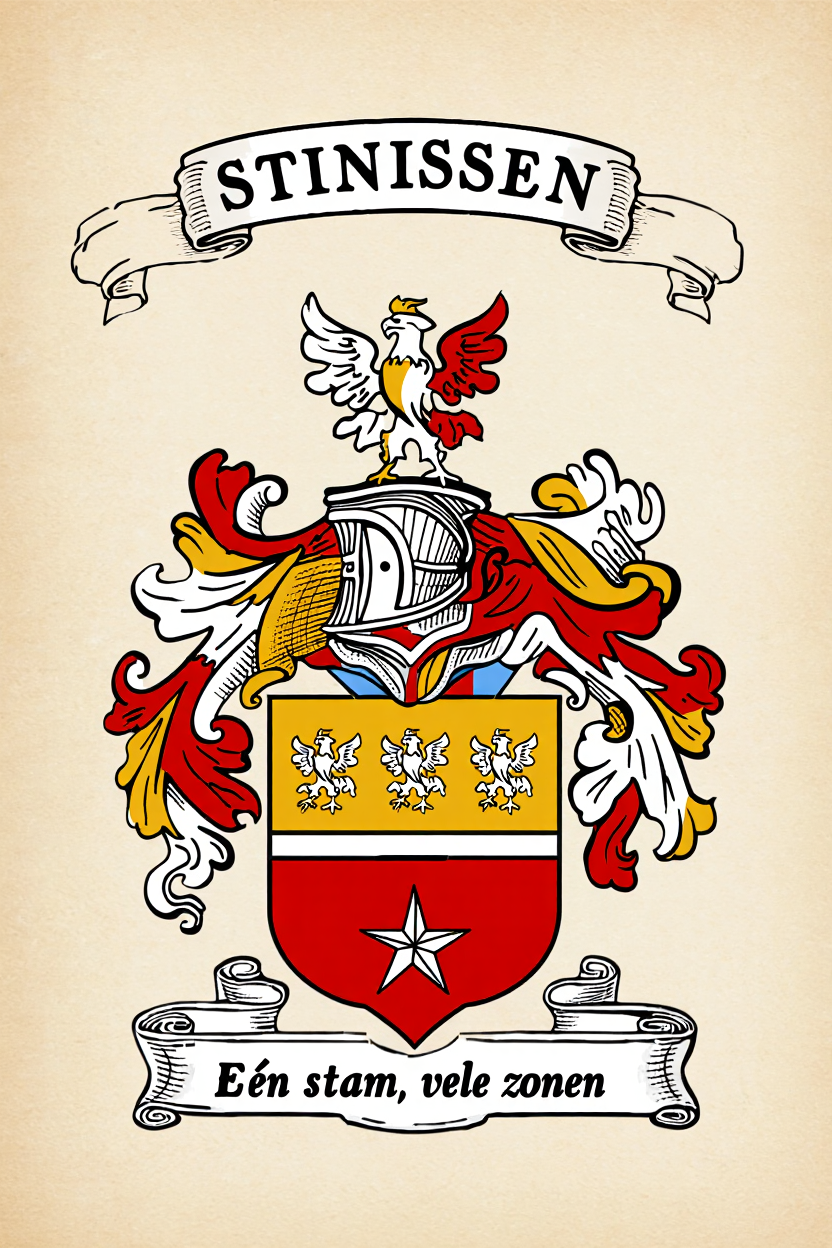Familiewapen van de achternaam STINISSEN (vergrendeld)