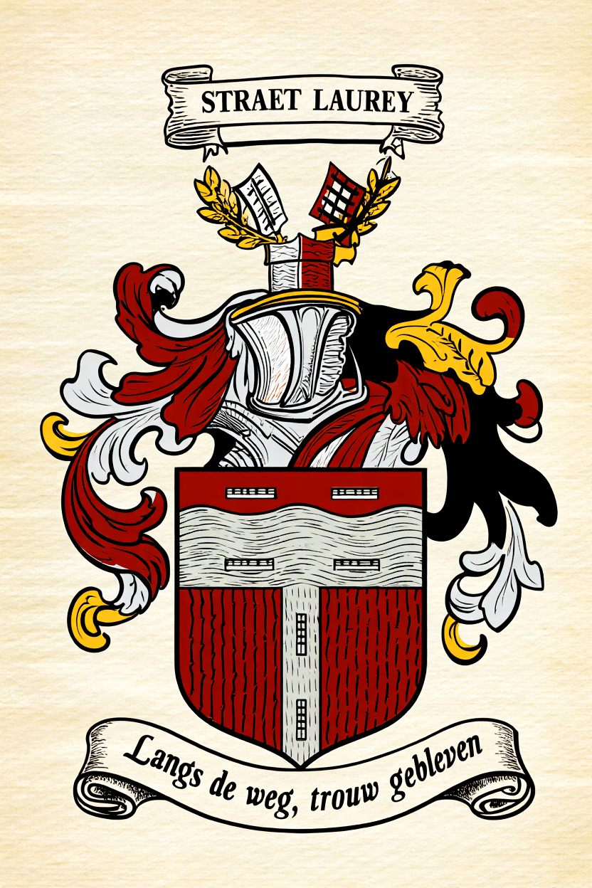 Familiewapen van de achternaam STRAET LAUREY