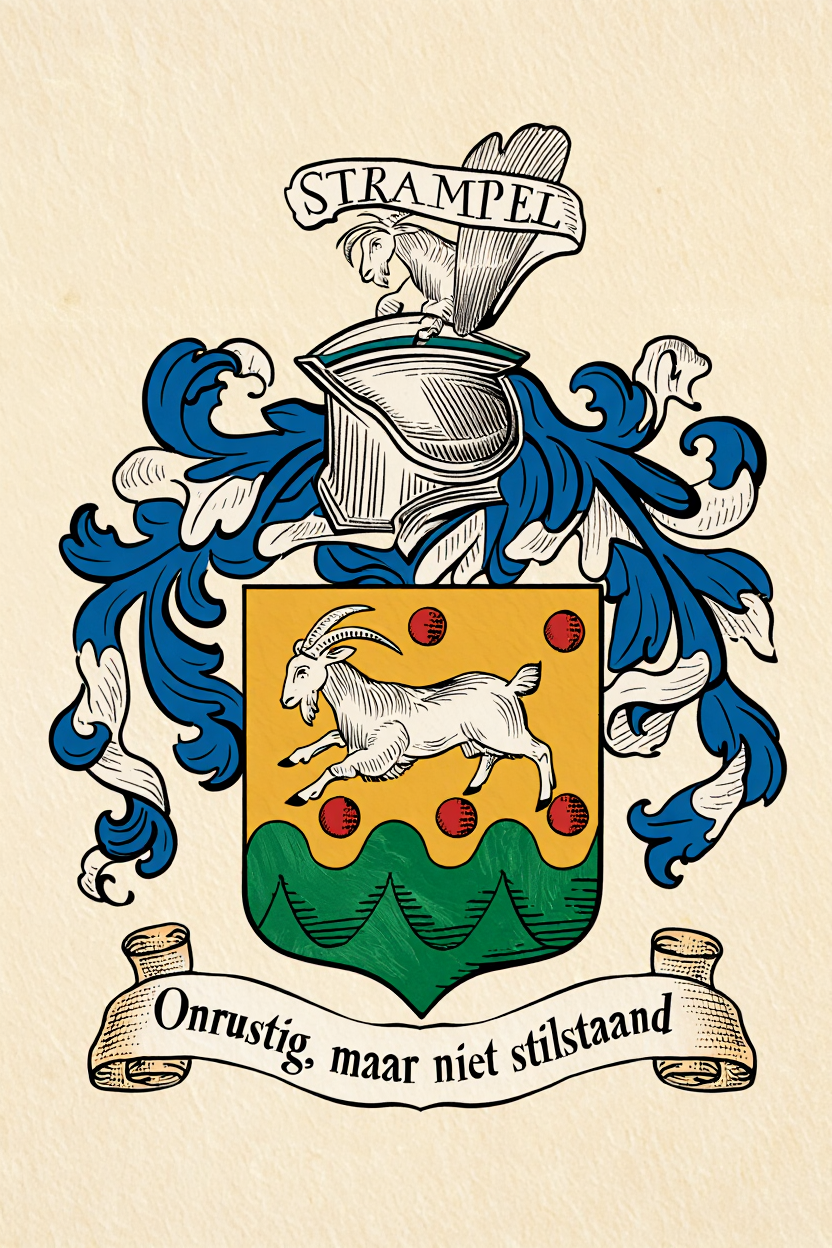 Familiewapen van de achternaam STRAMPEL (vergrendeld)