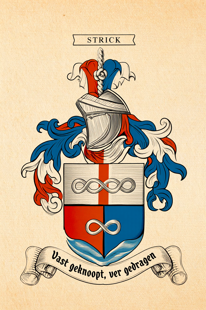 Familiewapen van de achternaam STRICK (vergrendeld)