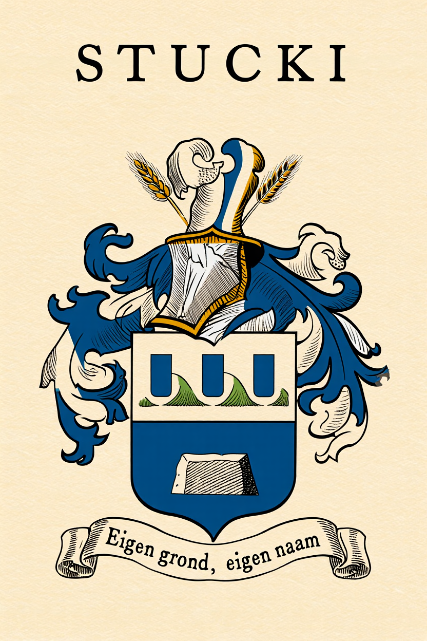Familiewapen van de achternaam STUCKI (vergrendeld)