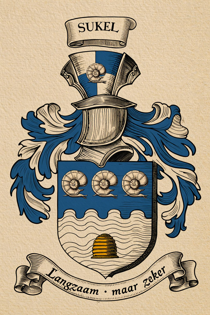 Familiewapen van de achternaam SUKEL (vergrendeld)
