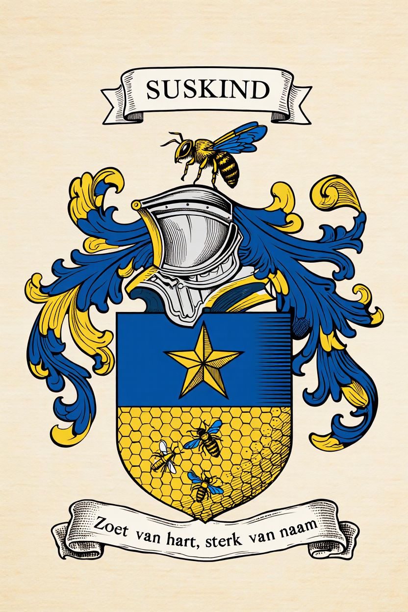 Familiewapen van de achternaam SUSKIND (vergrendeld)