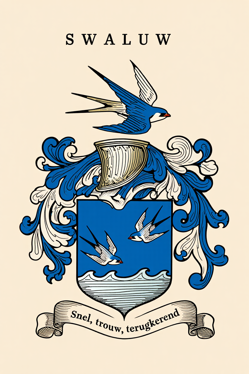 Familiewapen van de achternaam SWALUW