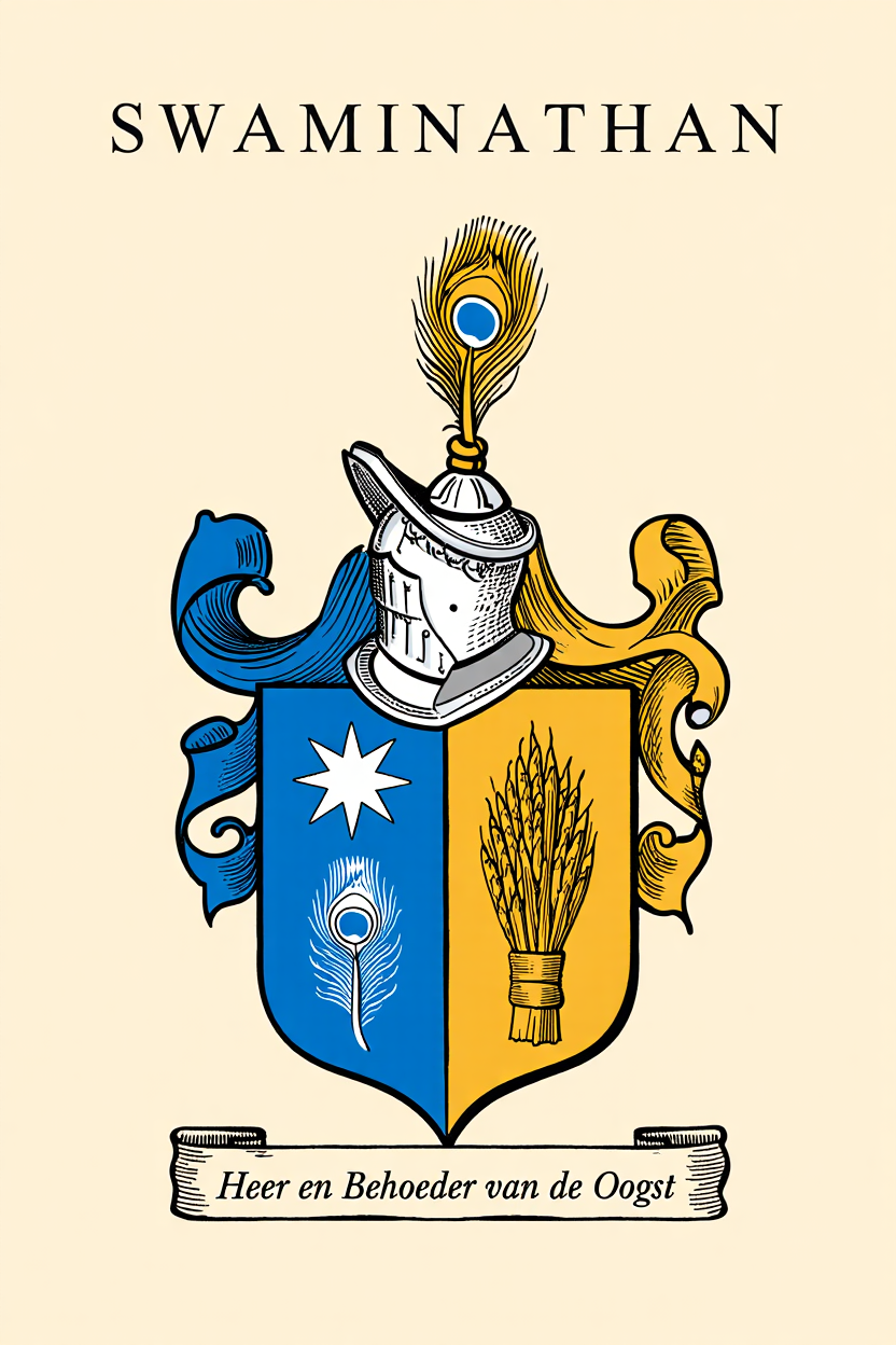 Familiewapen van de achternaam SWAMINATHAN (vergrendeld)