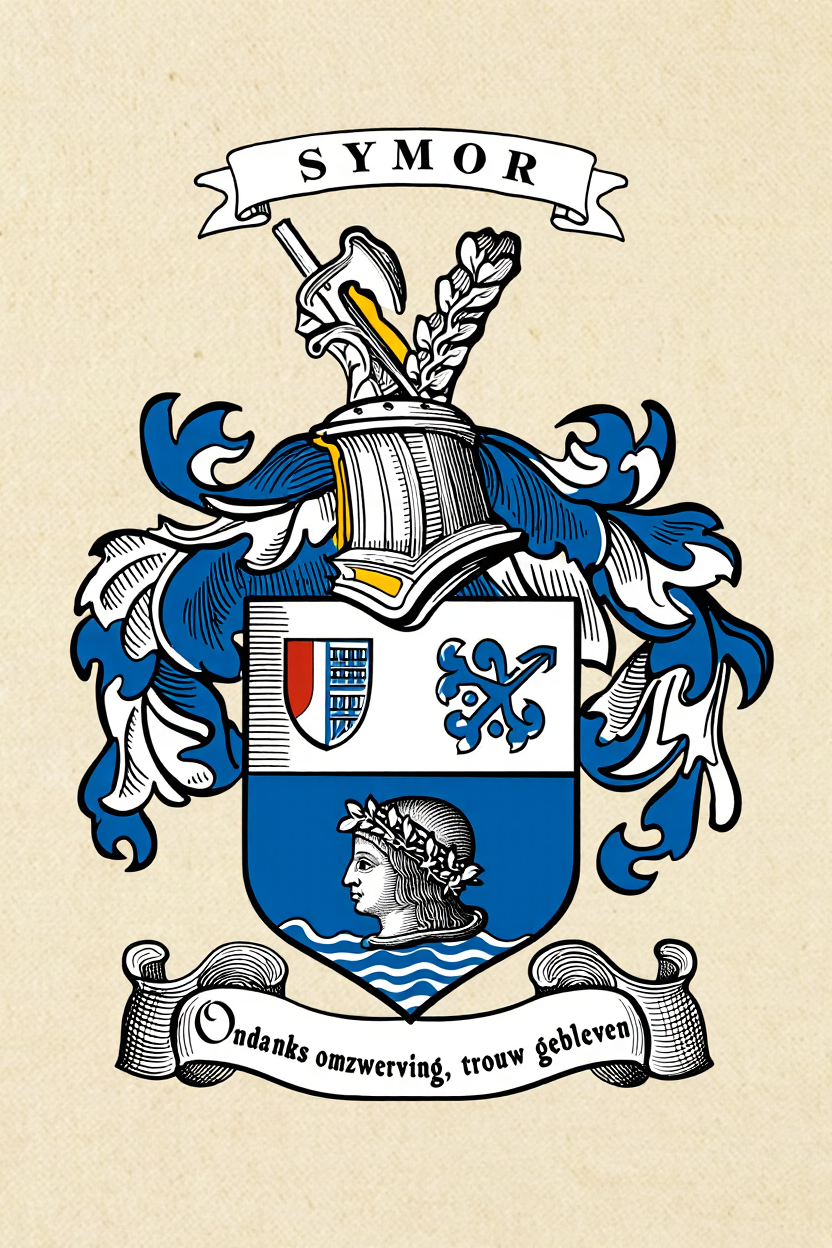 Familiewapen van de achternaam SYMOR (vergrendeld)