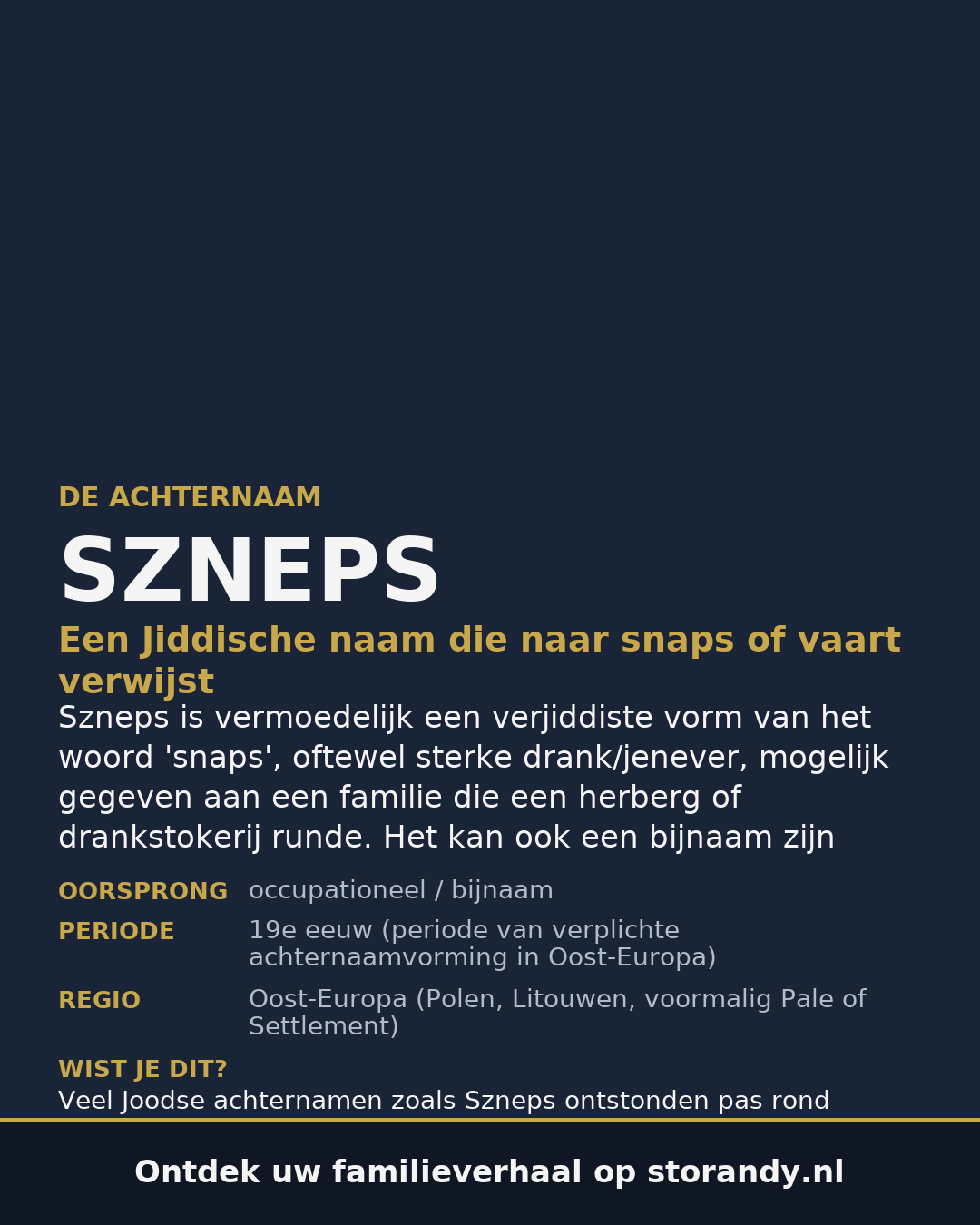 Familiewapen van de achternaam SZNEPS